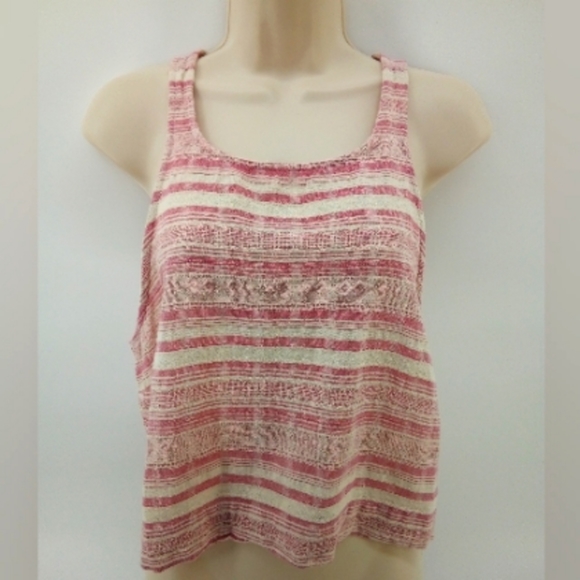 Anthropologie Saturday Sunday Aita Deep Pink Cream Embroidery L Cotton Blend - Picture 4 of 14